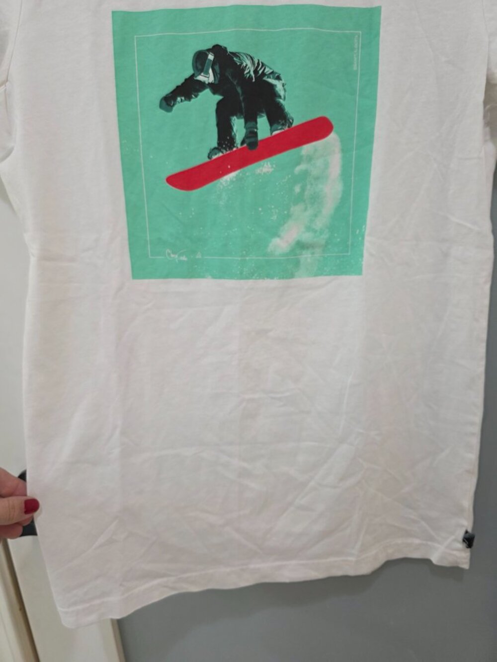 RP Zone White Snowboard Graphic T-Shirt – Men’s Small‎ Short Sleeve - Picture 4 of 7